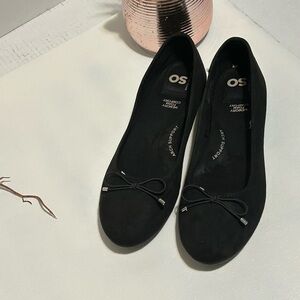 SO Women's Classic Black Flats with Bow